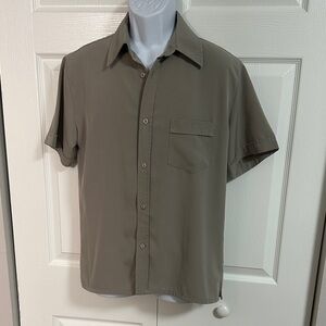 Men's Casual Short Sleeve Shirt - Olive